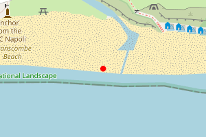 Map showing Branscombe Mouth