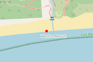 Map showing Weston Mouth