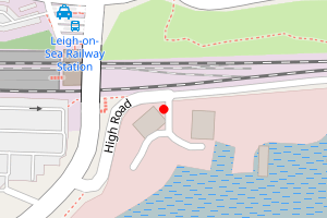 Map showing Leigh on Sea