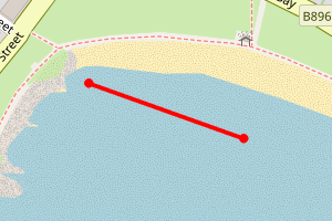 Map showing Kames Bay 1, Isle of Cumbrae