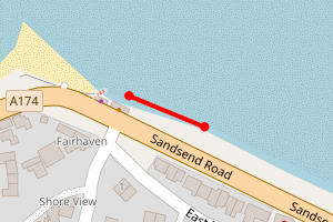 Map showing Sandsend - Near Sandside cafe