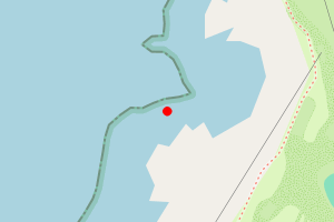 Map showing Borth Wen Beach