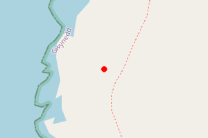Map showing Porth Wen Bach