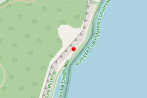 Map showing Swanage North Beach