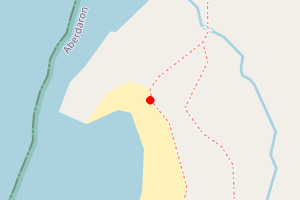 Map showing Porth Oer (Whistling Sands) North Cove