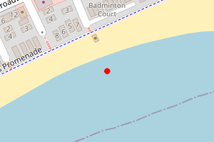 Map showing Broadway beach, Jaywick Beach