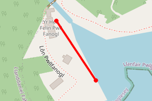 Map showing Pwllfanogl