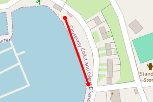 Map showing Rathlin Church Bay North