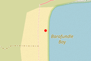 Map showing Barafundle Bay