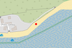 Map showing Sowley Beach