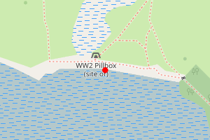 Map showing Trelissick Fal Beach