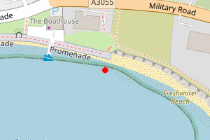 Map showing Freshwater Bay