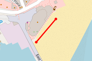 Map showing Ramsgate (Lifeguard station to playground)