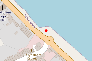 Map showing Ballyhalbert