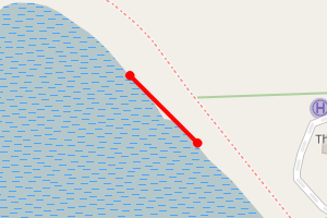 Map showing Kilnsea Beach (river side)