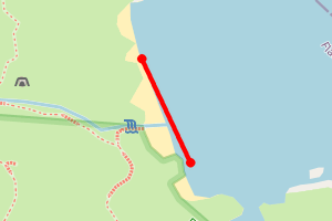 Map showing Selwick Bay (accessible beach)