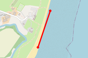 Map showing Lunan Bay North