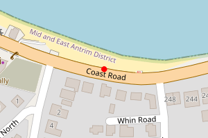 Map showing Ballygalley Big Beachwatch Weekend
