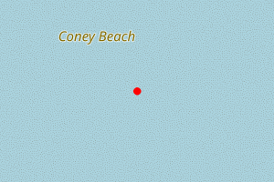 Map showing Coney Beach