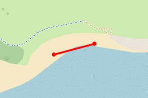 Map showing Tywyn Bach Beach (Burry Port)