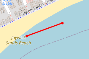Map showing Jaywick Beach