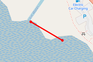 Map showing Arrochar - east of metal bridge