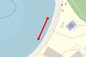 Map showing Dunstaffnage Back Beach