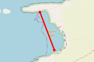 Map showing Traeth Llyfn