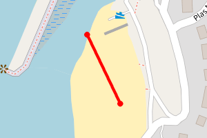 Map showing Beach Bach