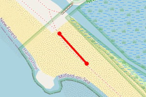 Map showing Hurst Spit