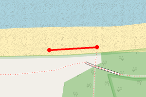 Map showing Holme Dunes Nature Reserve