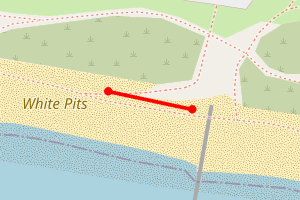 Map showing Solent Beach