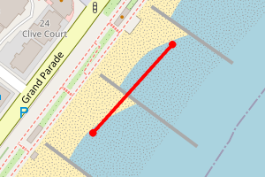 Map showing Eastbourne