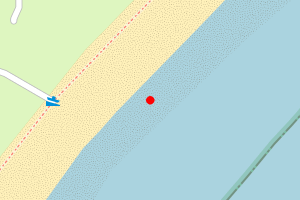Map showing Warren Beach