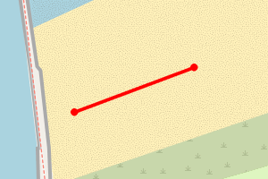 Map showing East Nairn Beach