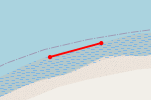 Map showing Dinas Dinlle Fort Belan