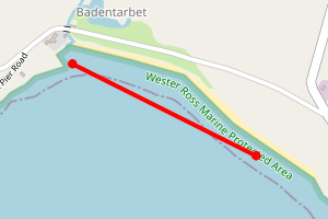 Map showing Badentarbat Bay