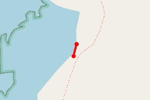 Map showing Porth Wen Bach (South Porth Colman)