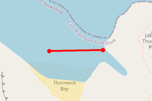 Map showing Thornwick Bay