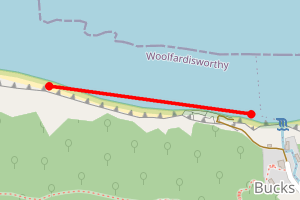 Map showing Bucks Mills