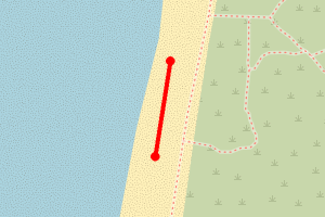 Map showing Woolacombe - Mill Rock (Section 1)