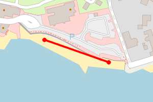 Map showing Swanbridge Beach