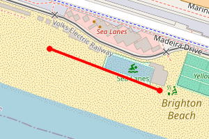 Map showing Brighton - Kemptown