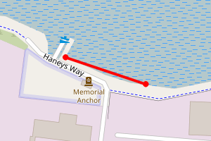 Map showing Bo'ness - Grangepans - John Muir Way