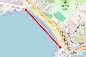 Map showing White Hart Beach