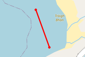 Map showing Kilchiaran Beach