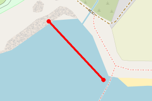 Map showing Porth China, near Aberffraw