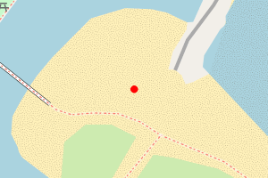Map showing East Beach Lossiemouth