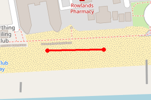 Map showing Worthing - George V West West section