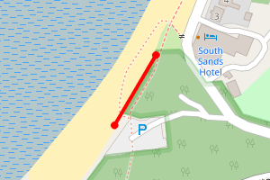 Map showing Sand Bay South